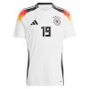 Koszulka Niemcy Sane 19 Domowe Euro 2024 Koszulki Piłkarskie Krótki Rękaw